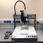 cartridge fed eco pen mounted on dispensing robot medium