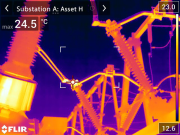 flir t860 substation hotspot with routing medium