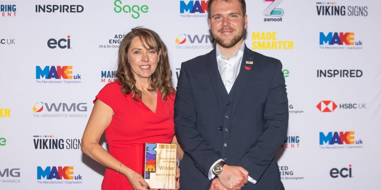 King’s Award-winning Bowers & Jones secure third business award of 2025 at Make UK Manufacturing Awards