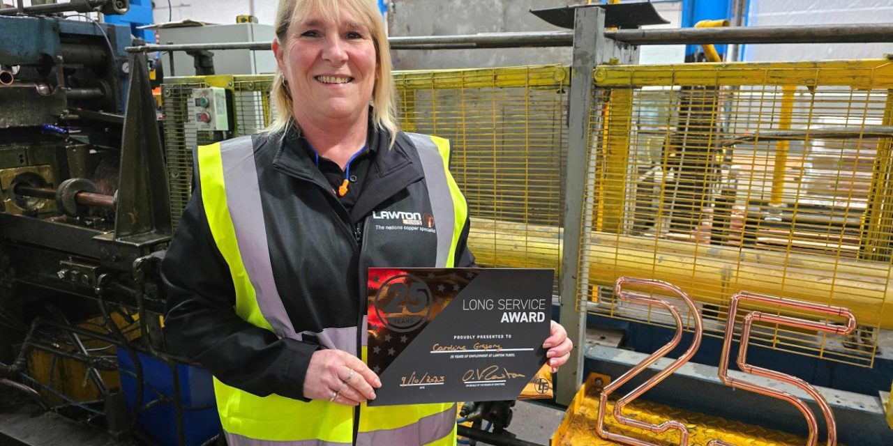 Engineering professional marks 25 years with Lawton Tubes