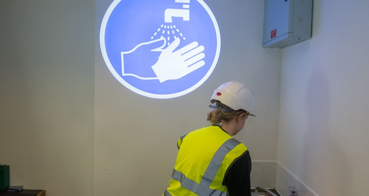Food and drink companies improving safety with projected signage