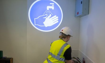 Food and drink companies improving safety with projected signage