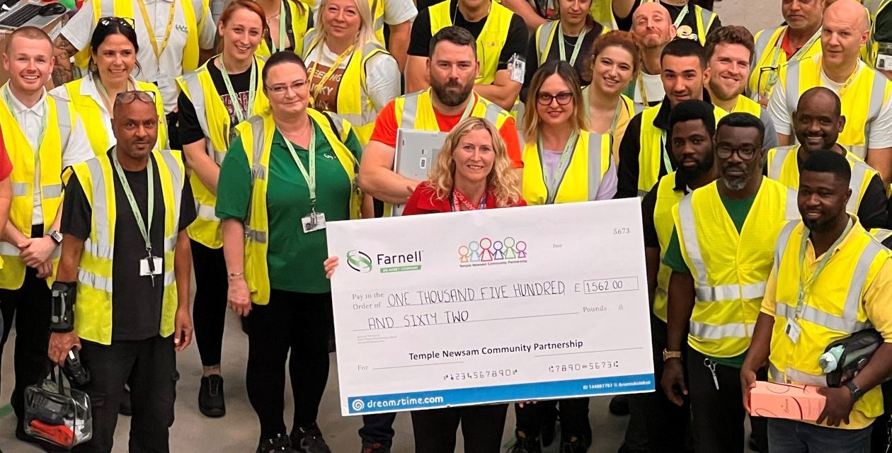 Farnell donates more than £3000 to Leeds charity