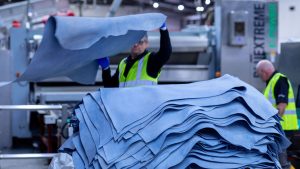 Hides being processed at SLGs new super tannery