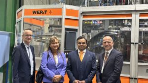 L to Right David Hilton, Mrs Sandra Morrison, WERiT Managing Director Sunny Prakash and Nick White, Business Engagement Manager, Salford Council