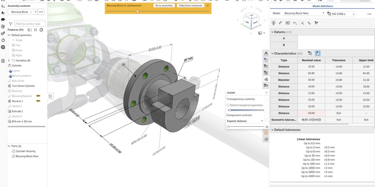 PTC’s Onshape boosts design efficiency with new cloud-native model-based definition capabilities