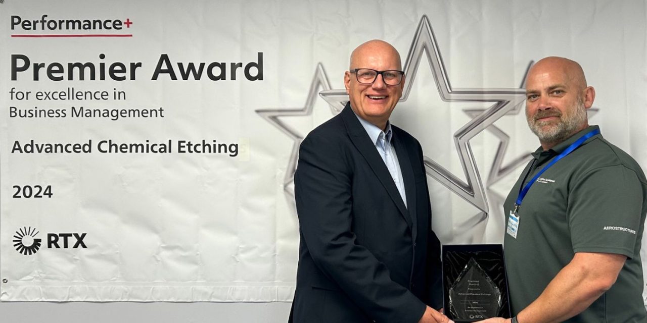 Advanced Chemical Etching lands Premier Award from global aerospace supplier