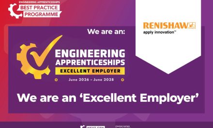 Renishaw recognised as an ‘Excellent Employer’ for engineering apprenticeships