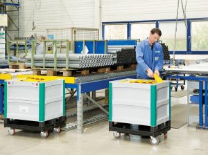 SL container with dolly