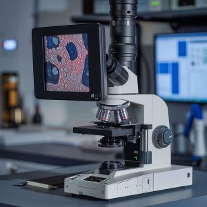 emma 57911 Microscope in a medical research lab fitted with a 5e39c8dc 852c 4881 b089 0b2076eff4b8 1