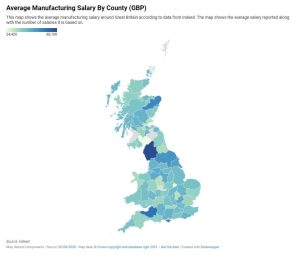 Rencol: Indeed data reveals the British counties where manufacturing workers earn the most